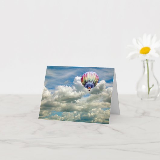 Carte - Ballon à air chaud en vol (Petite plante)