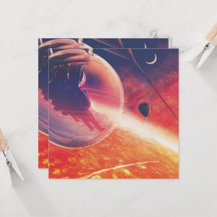 Carte Ballon à air chaud extrême sur paysage volcanique