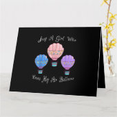 Carte Ballon à air chaud mignon amusant (Fleur jaune)