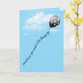 Carte Ballon à Points Pensant à Toi (Fleur jaune)