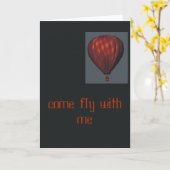 Carte ballon d'air (Fleur jaune)