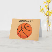Carte Ballon de basket dessiné | Ajouter du texte (Fleur jaune)