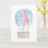 Carte Ballon de Birthday (Fleur jaune)