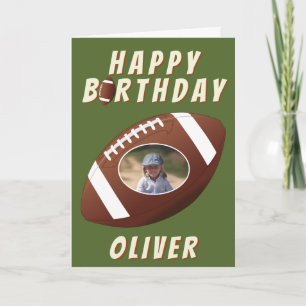 Carte Ballon de Football Américain Anniversaire Garçon P
