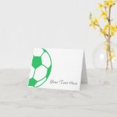 Carte Ballon de football vert de Kelly (Fleur jaune)