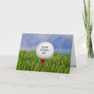 Carte Ballon de golf du Père de la Fête sur tee