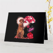 Carte Ballon de Saint-Valentin en forme de cœur avec Set (Fleur jaune)