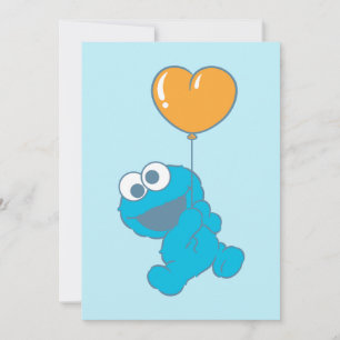 Carte Ballon en forme de coeur de Monstre de Cookie