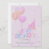 Carte ballon rose Anniversaire (Dos)