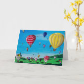 Carte Ballons à air chaud (Fleur jaune)