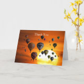 Carte Ballons à air chaud en vol (Fleur jaune)