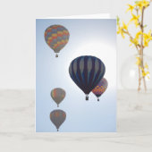 Carte Ballons à air chauds contre le Sun (Fleur jaune)