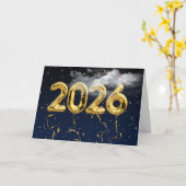 Carte Ballons à huile d'or 2026 dans les nuages (Fleur jaune)