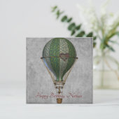 Carte Ballons à vapeur à air chaud Anniversaire (Debout devant)