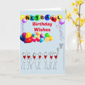 Carte Ballons Anniversaire Souhaite Netball Salutation (Fleur jaune)