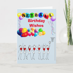 Carte Ballons Anniversaire Souhaite Netball Salutation