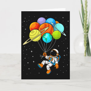 Carte Ballons Astronaute Planète Système Solaire Espace