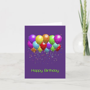 Carte Ballons brillants Joyeux anniversaire
