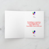 Carte Ballons colorés du 90e anniversaire (Intérieur)