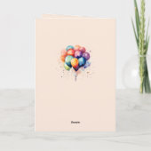 Carte Ballons colorés Enfants Joyeux anniversaire (Dos)