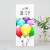 Carte Ballons colorés Joyeux Anniversaire (Debout devant)