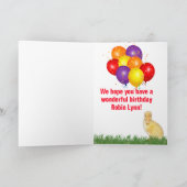 Carte Ballons colorés pour canards jaunes (Intérieur)