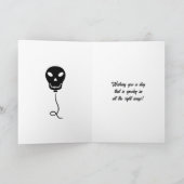 Carte Ballons crâniens Personnalisé Goth Anniversaire (Intérieur)