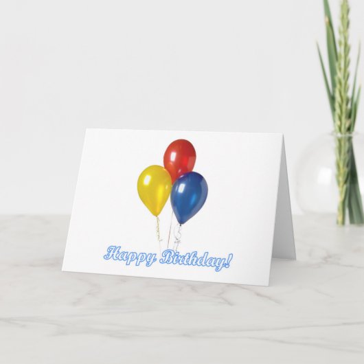 Carte ballons d'anniversaire (Devant)