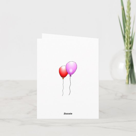 Carte Ballons d'Anniversaire (Dos)
