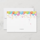 Carte Ballons d'anniversaire (Dos)