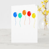 Carte Ballons d'anniversaire (Fleur jaune)