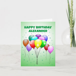Carte Ballons d'Anniversaire