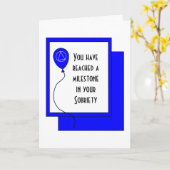 Carte Ballons d'anniversaire de la Sobriété (Fleur jaune)