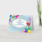 Carte Ballons d'anniversaire du Fils (Devant)