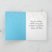 Carte Ballons d'anniversaire et Humour Confetti (Intérieur)
