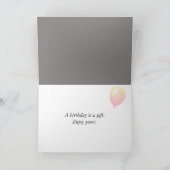 Carte Ballons d'anniversaire noirs avec Sparkler (Intérieur)