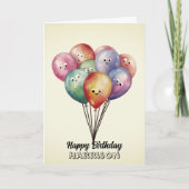 Carte Ballons d'anniversaire personnalisables (Devant)