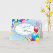 Carte Ballons d'anniversaire religieux célébré par le be (Fleur jaune)