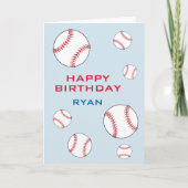 Carte Ballons De Baseball Joyeux Enfants Anniversaire Pe (Devant)