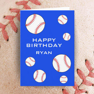 Carte Ballons De Baseball Joyeux Enfants Anniversaire Pe