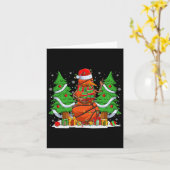 Carte Ballons de basket amusant Snowman Arbre de Noël Li (Fleur jaune)