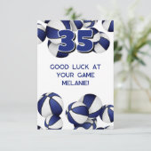 Carte ballons de basket bleus blancs bonne chance pour l (Debout devant)