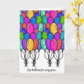 Carte Ballons de citations sarcastiques amusants Joyeux  (Fleur jaune)