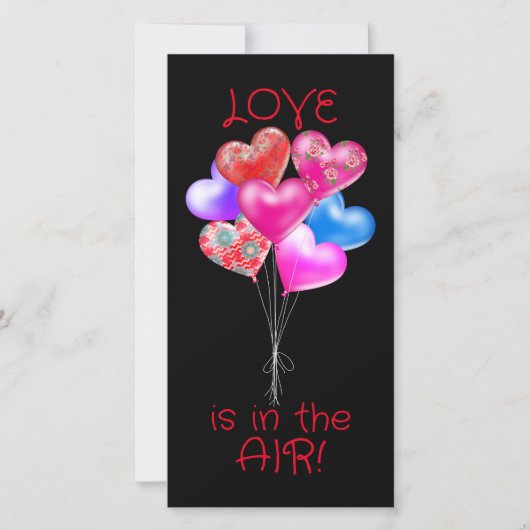 Carte Ballons de coeur Soyez ma Saint-Valentin (Devant)