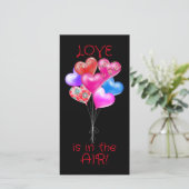 Carte Ballons de coeur Soyez ma Saint-Valentin (Debout devant)