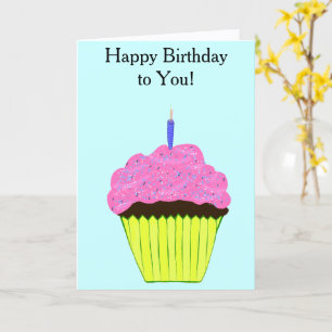 Carte Ballons de cupcake rose