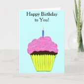 Carte Ballons de cupcake rose (Devant)