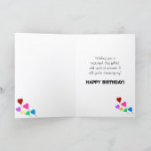 Carte Ballons de cupcake rose (Intérieur)