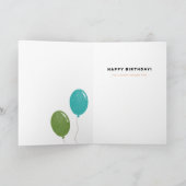 Carte Ballons de fête d'anniversaire colorés (Intérieur)