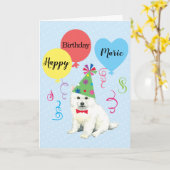 Carte Ballons de fête d'anniversaire Eskie (Fleur jaune)